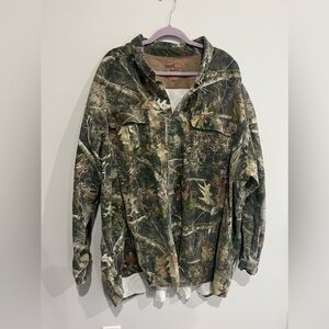 Big & Tall RedHead Silent-Hide Button-Down Long-Sleeve Shirt, size 6XLT